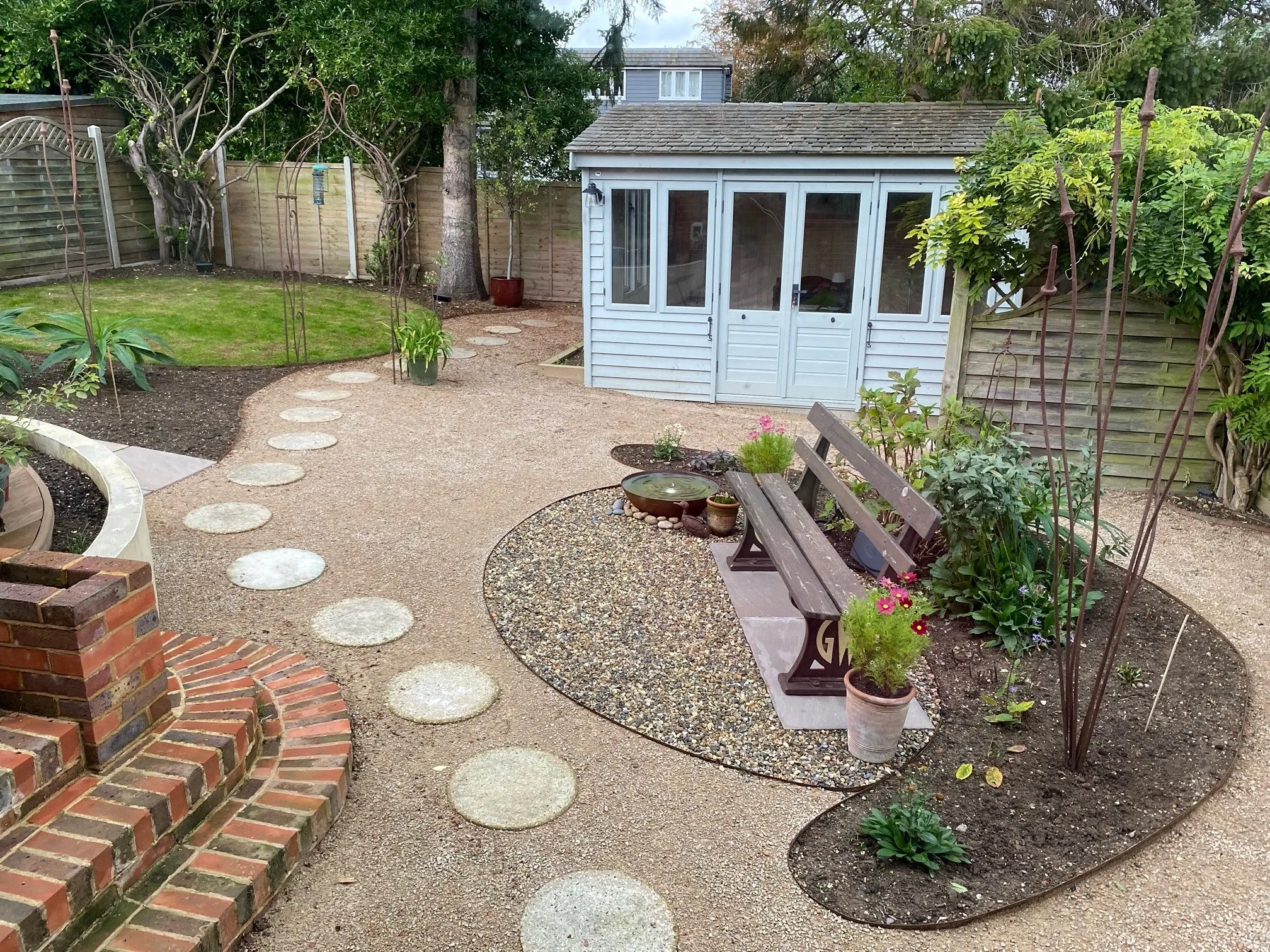 Completed landscaping project