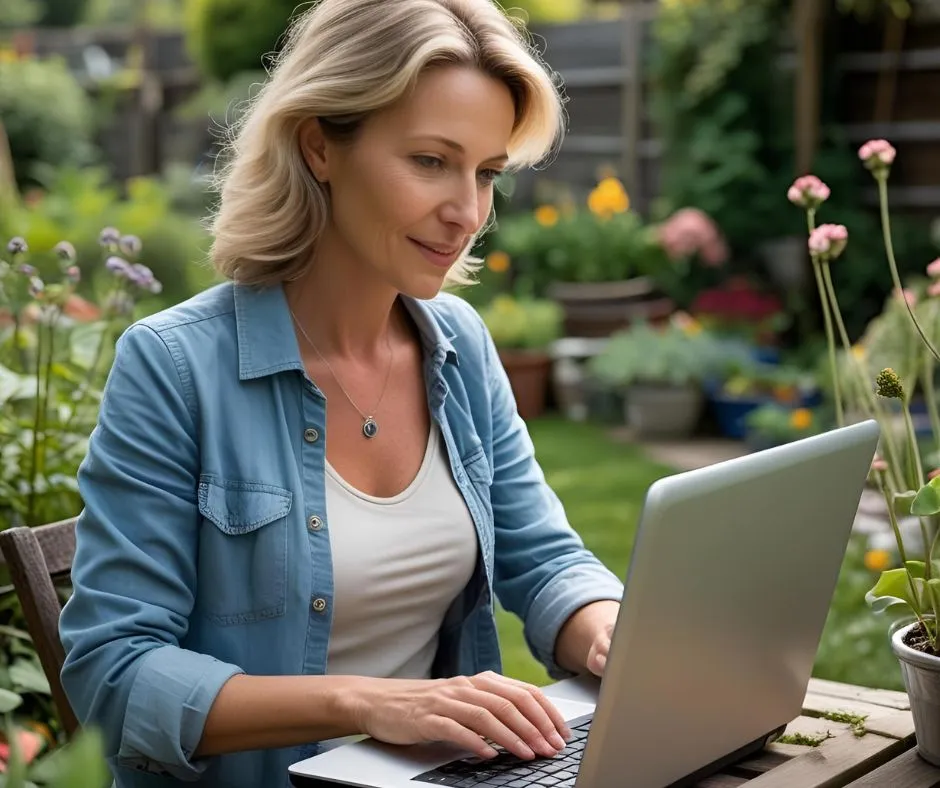 Working in garden_blog Gardening for Work-life balance