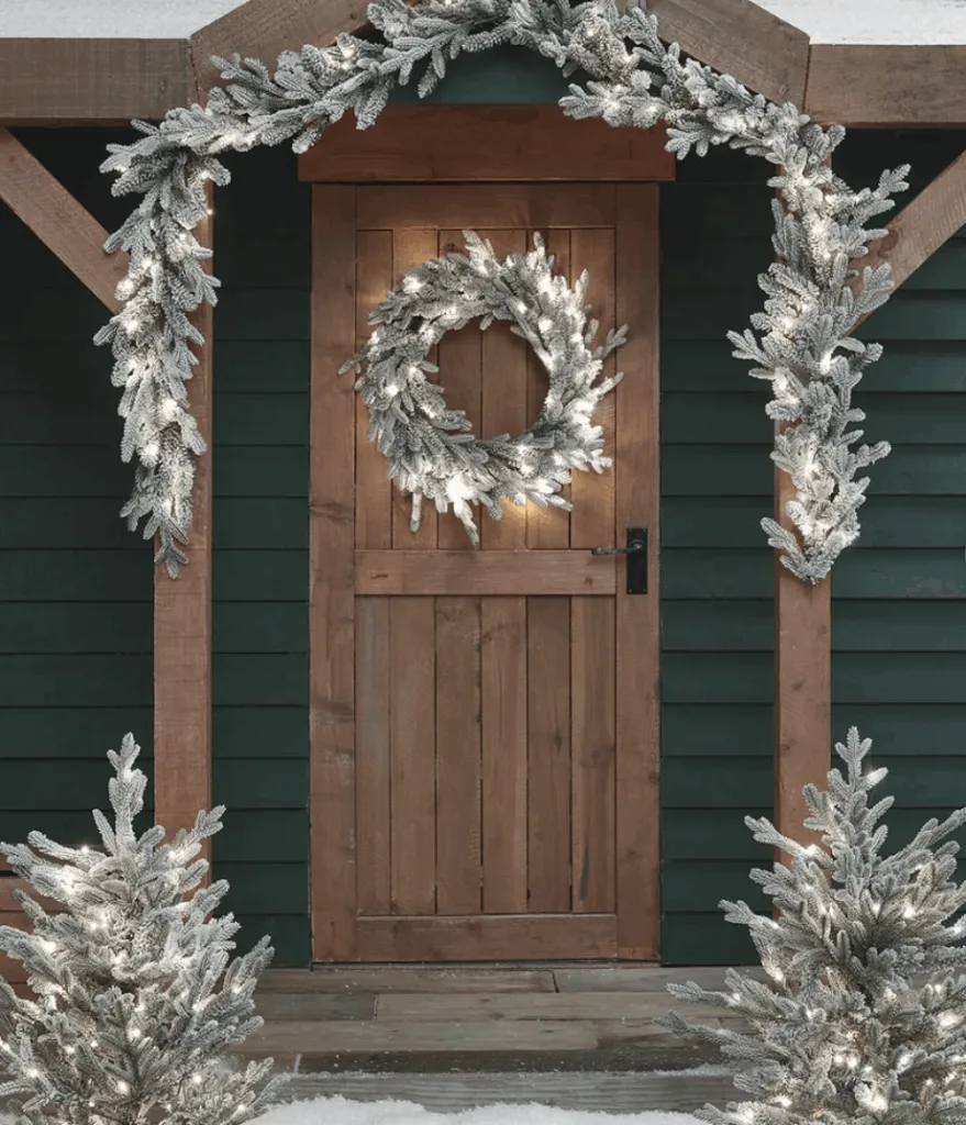 Screenshot 2025-11-19 at 11.58.14 Pre-lit Christmas wreath and garland outdoor